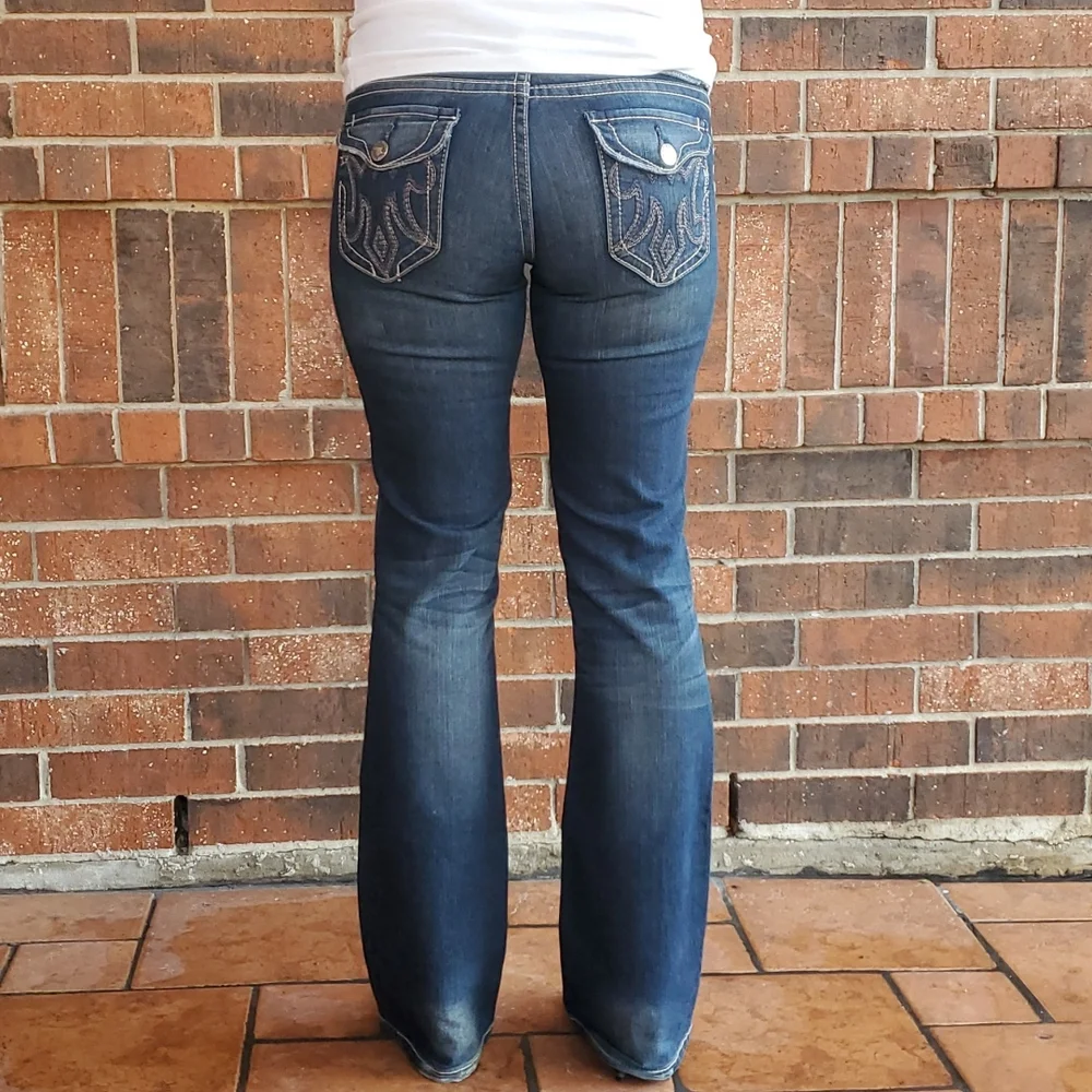 MEK Dark Blue Bootcut Women's Jeans - Picture 6 of 13